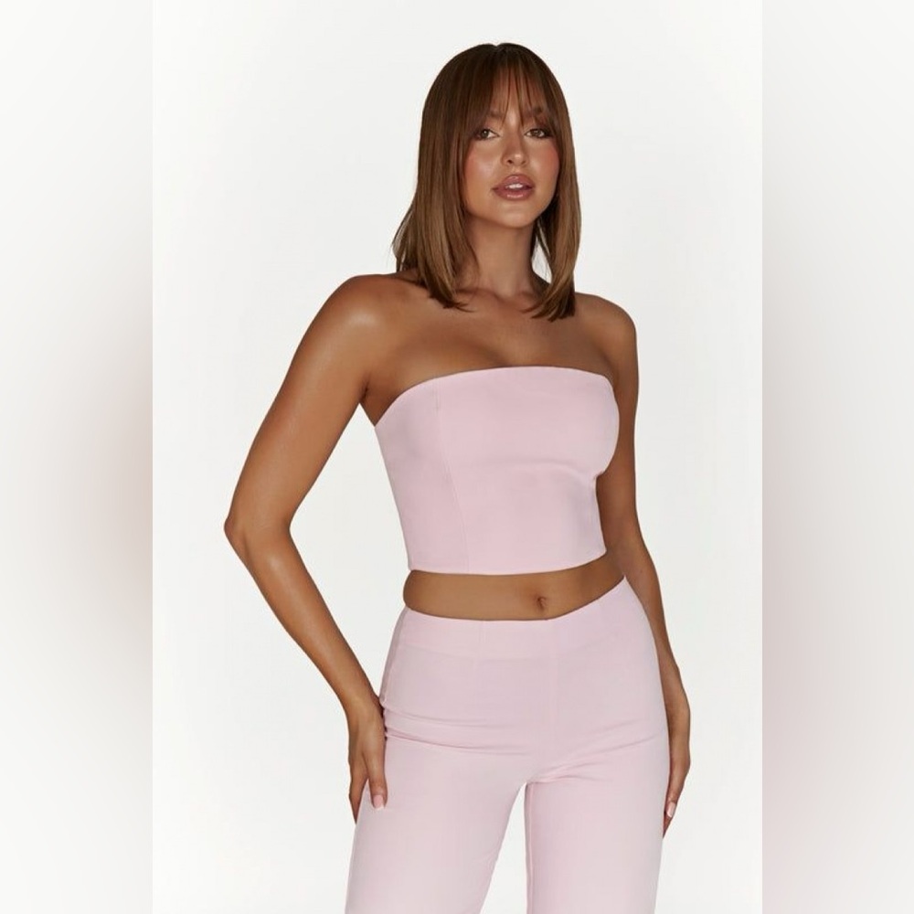 Meshki Saffron Longline Top in Pink